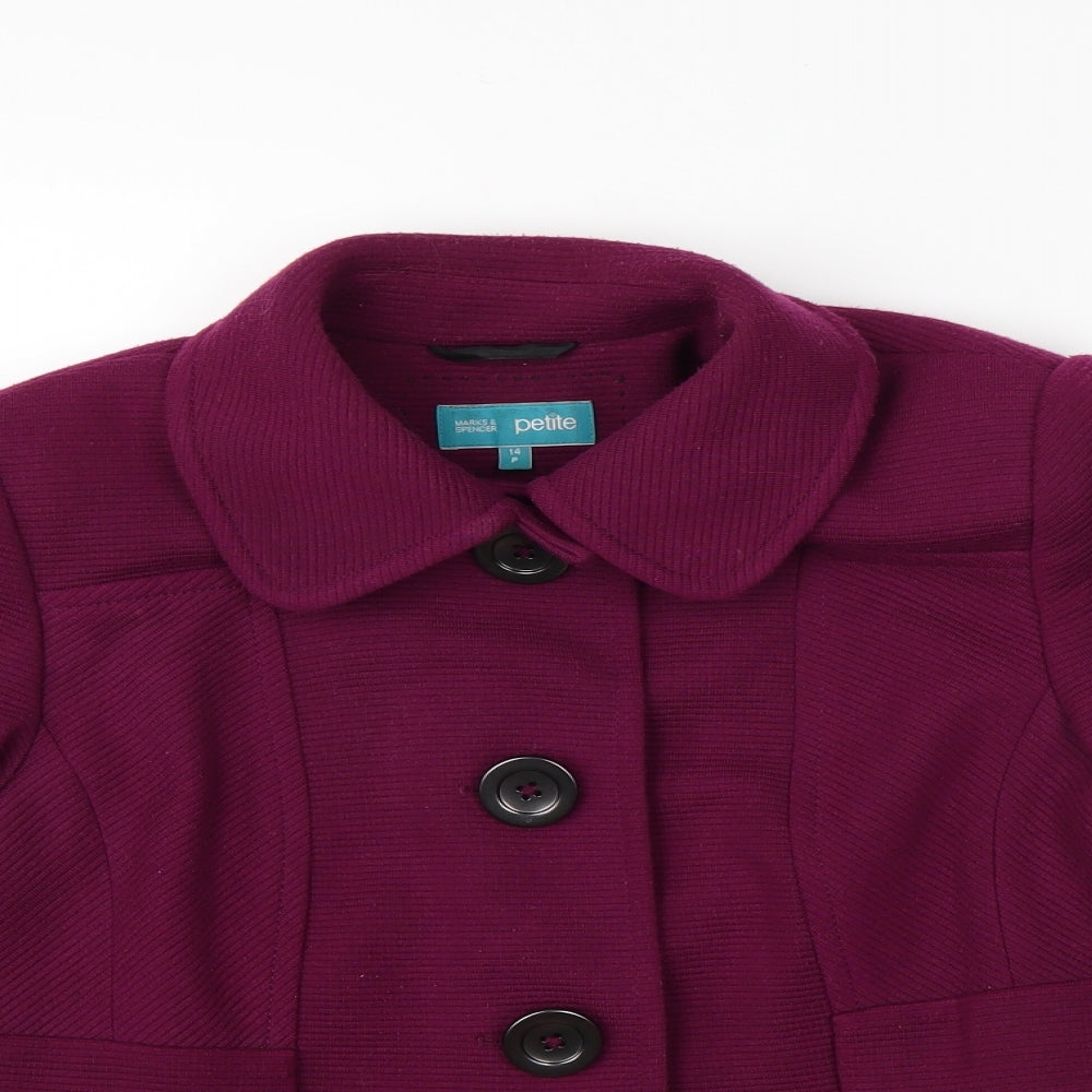 Marks and Spencer Womens Purple   Jacket Blazer Size 14