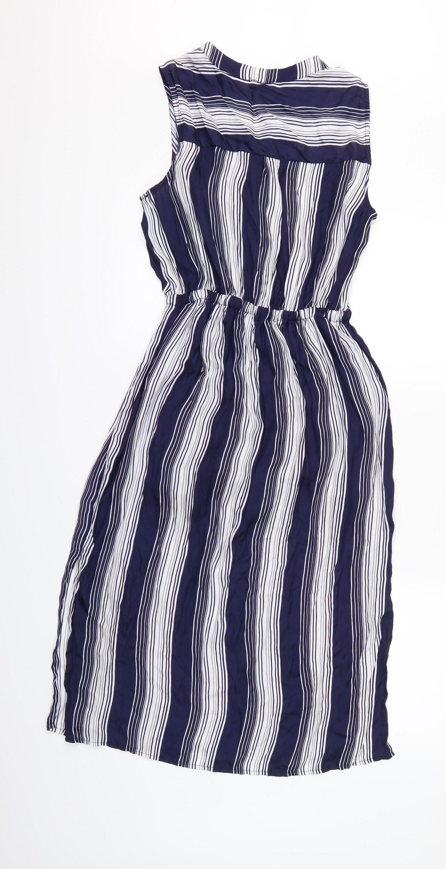 River Island Womens Blue Striped  A-Line  Size 12