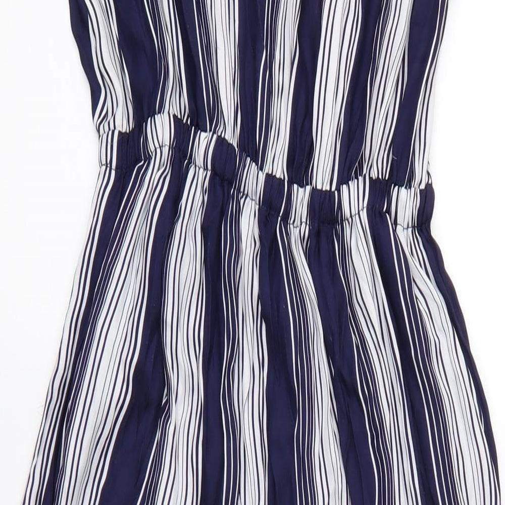River Island Womens Blue Striped  A-Line  Size 12