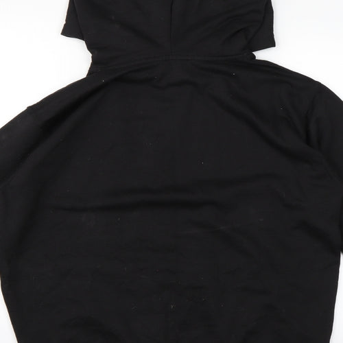 umgang Womens Black   Henley Hoodie Size L