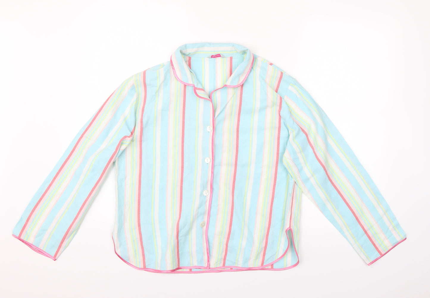 Preworn Womens White Striped  Babydoll Pyjama Top Size 14