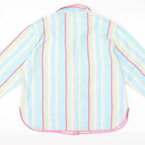Preworn Womens White Striped  Babydoll Pyjama Top Size 14