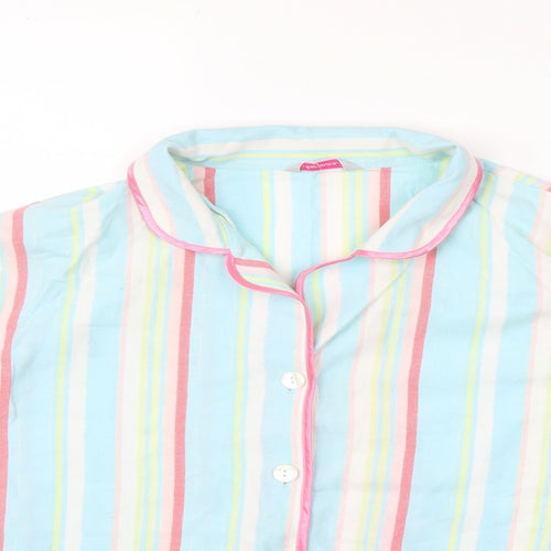 Preworn Womens White Striped  Babydoll Pyjama Top Size 14