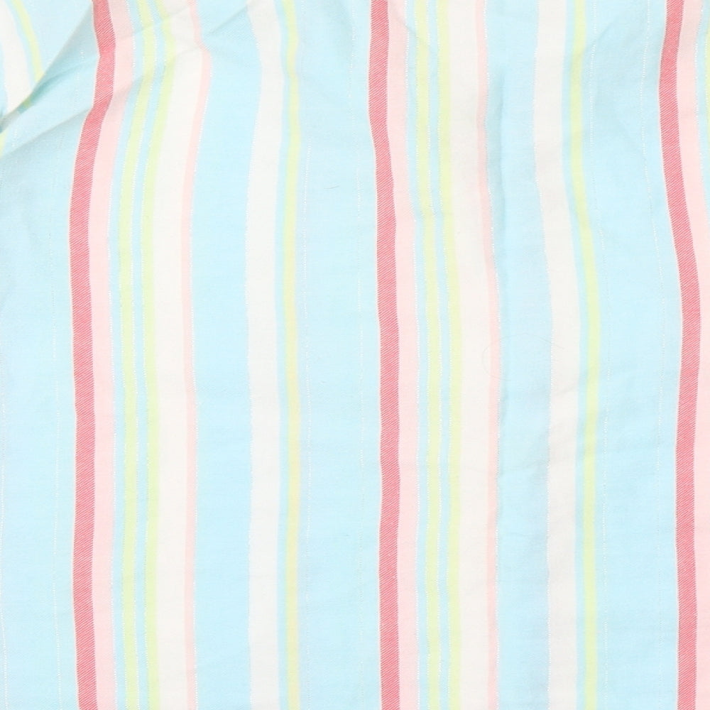 Preworn Womens White Striped  Babydoll Pyjama Top Size 14