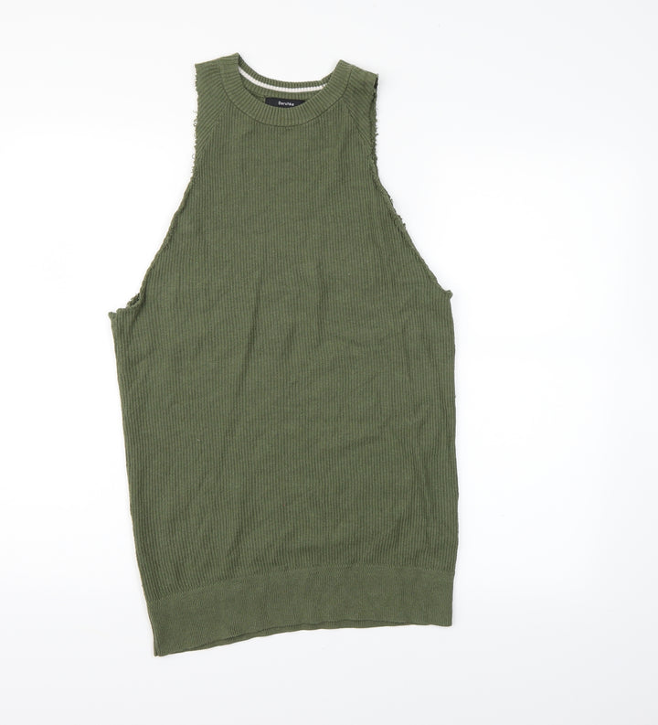 Bershka Womens Green Jumper Dress Size S