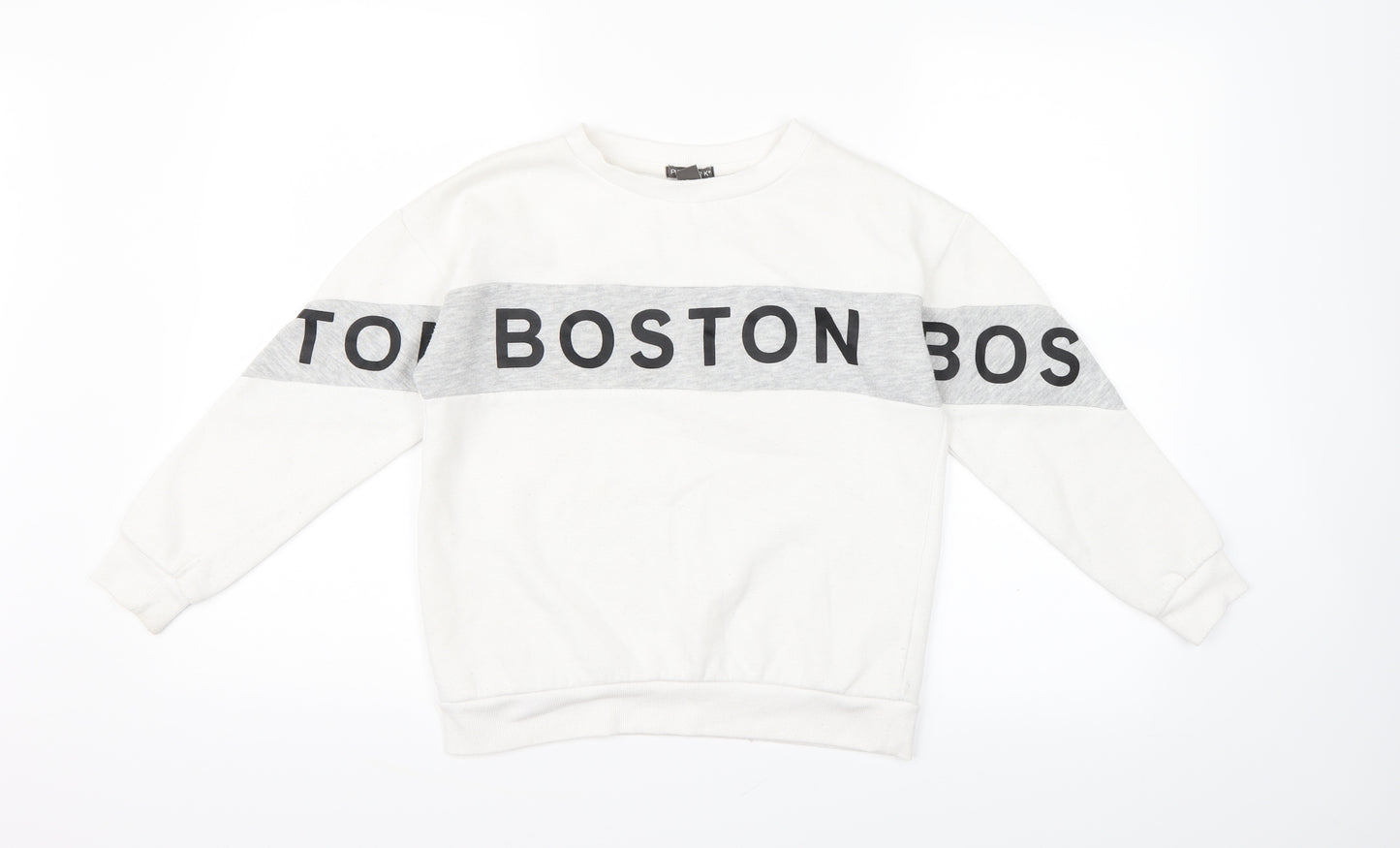 Primark Girls White   Pullover Jumper Size 11-12 Years
