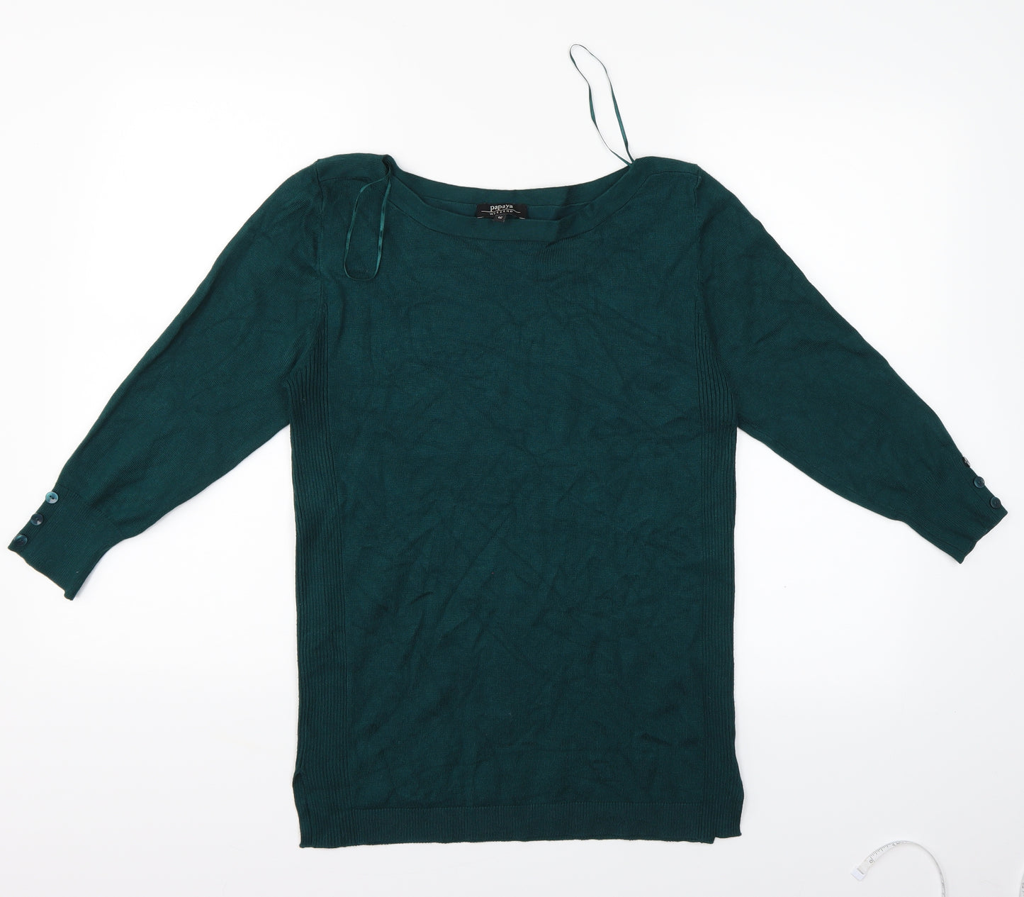 Papaya Womens Green Paisley  Pullover Jumper Size 12