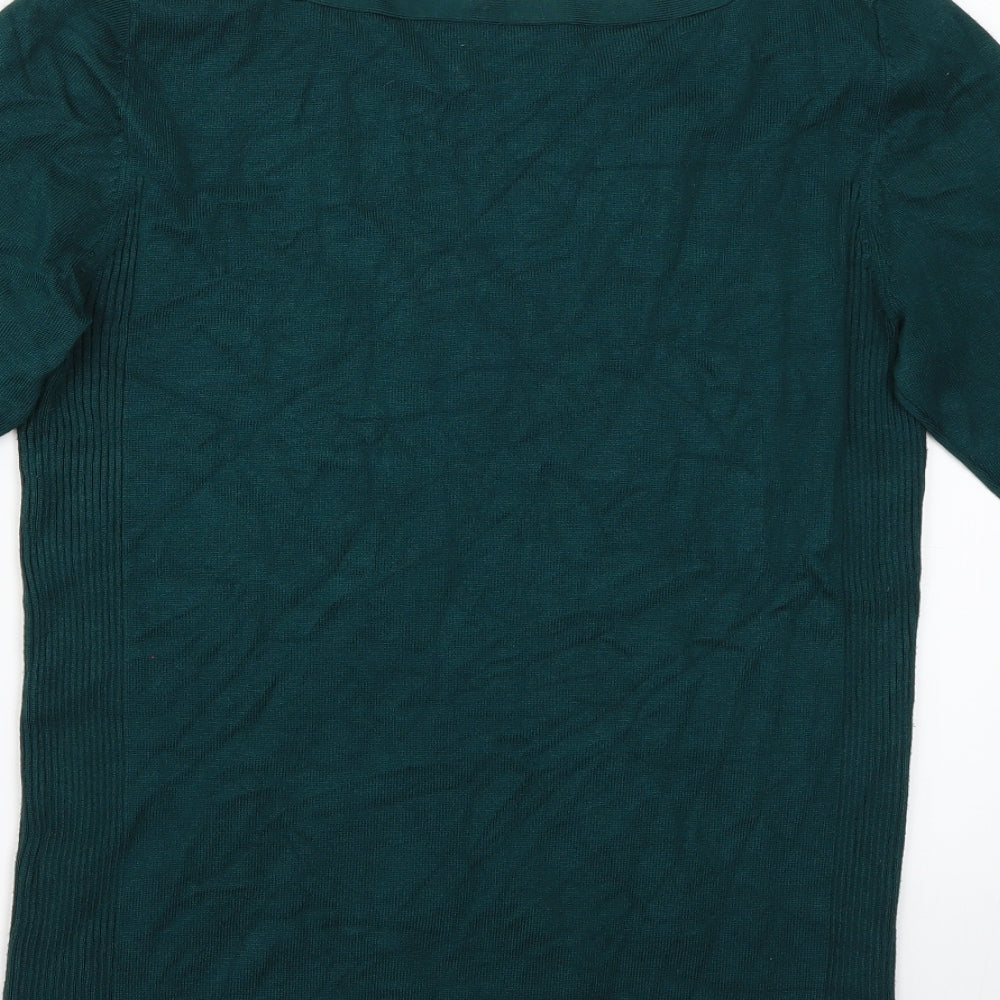 Papaya Womens Green Paisley  Pullover Jumper Size 12