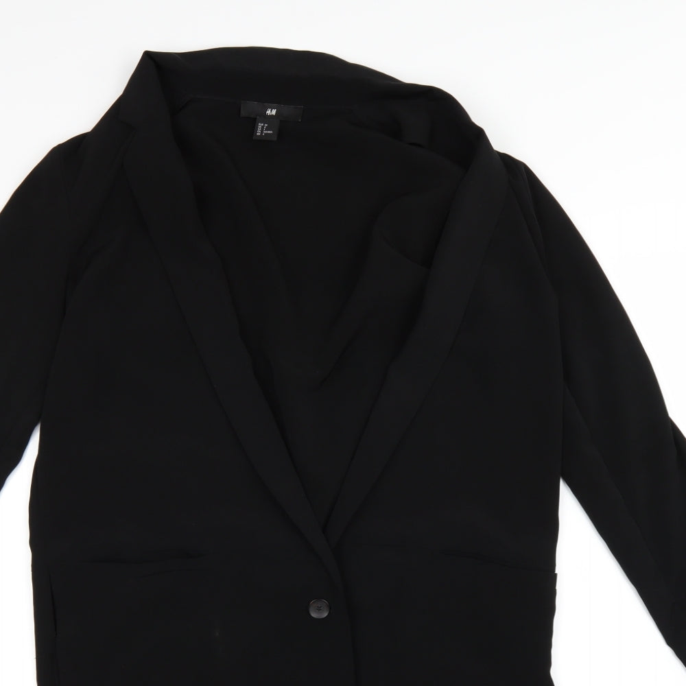 H&M Womens Black   Jacket Coat Size 6