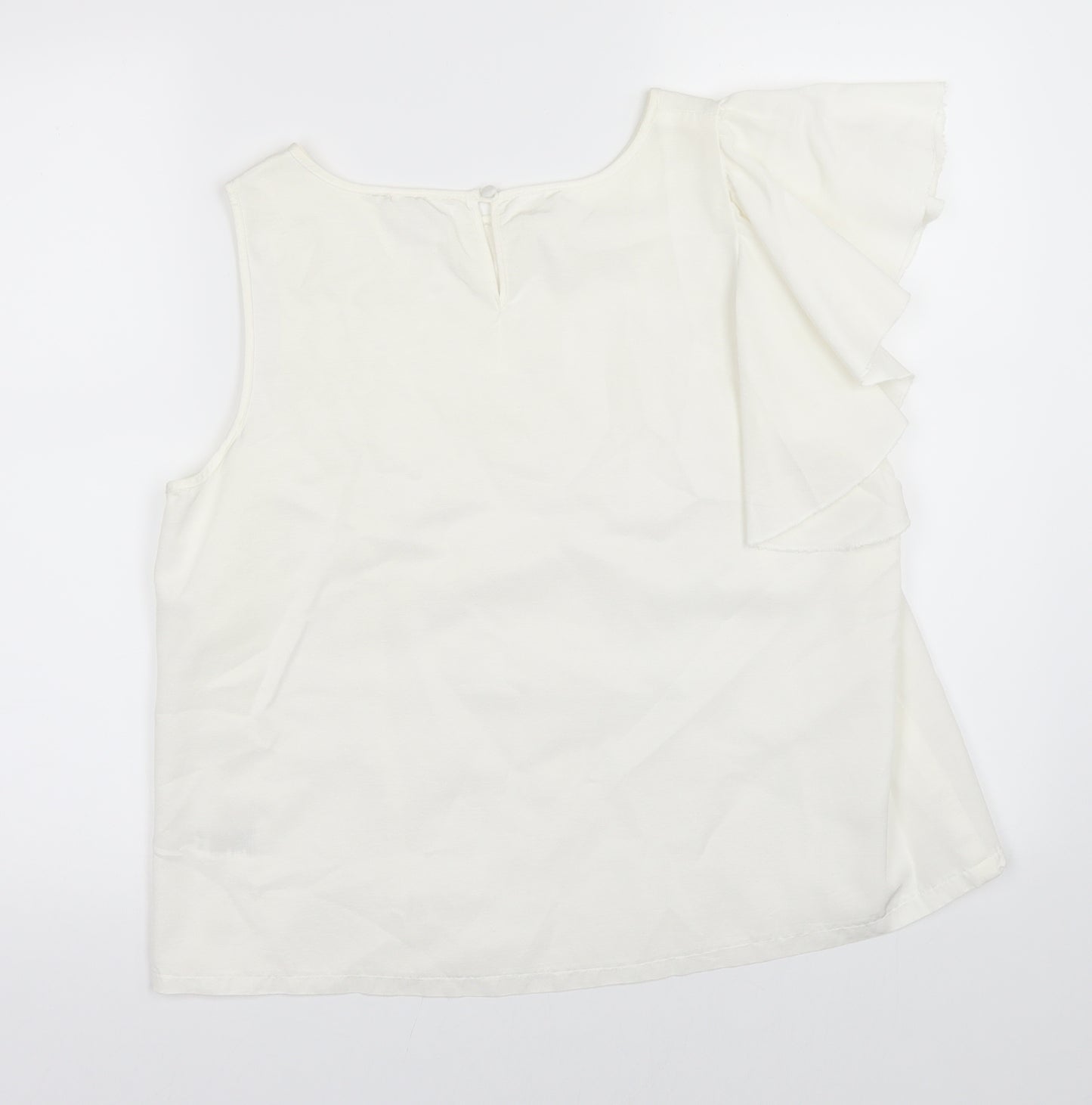 SOFT GREY Womens White   Basic Blouse Size 16