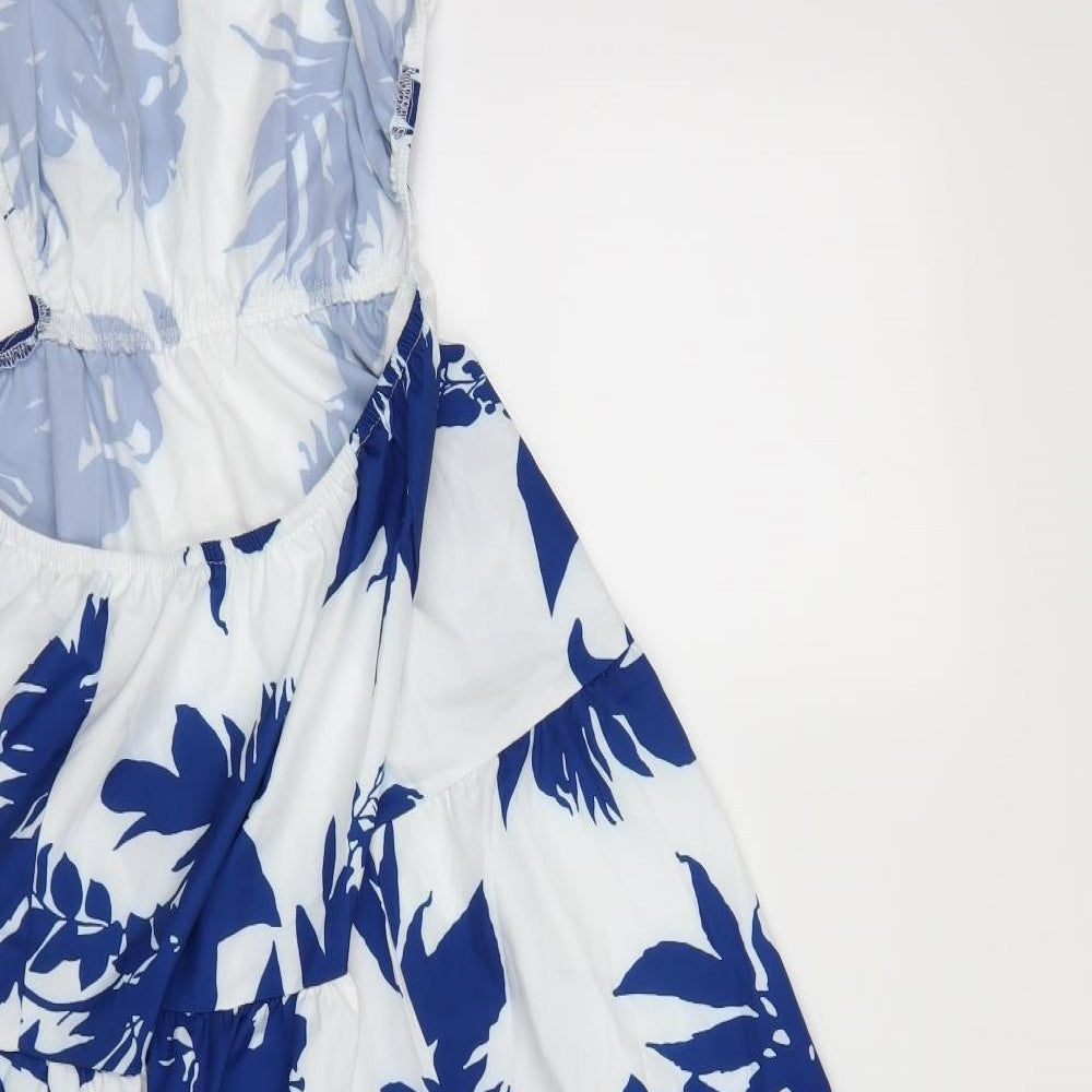 SheIn Womens White Floral  A-Line  Size XL