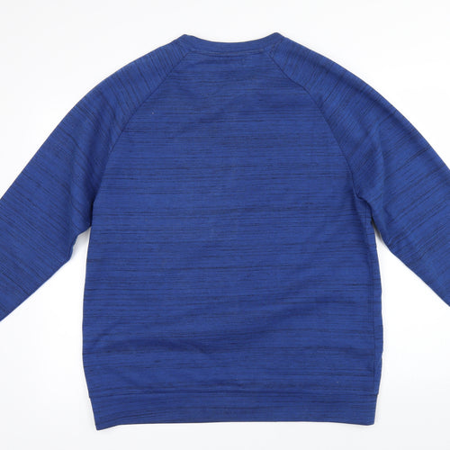 F&F Mens Blue Striped  Pullover Jumper Size L