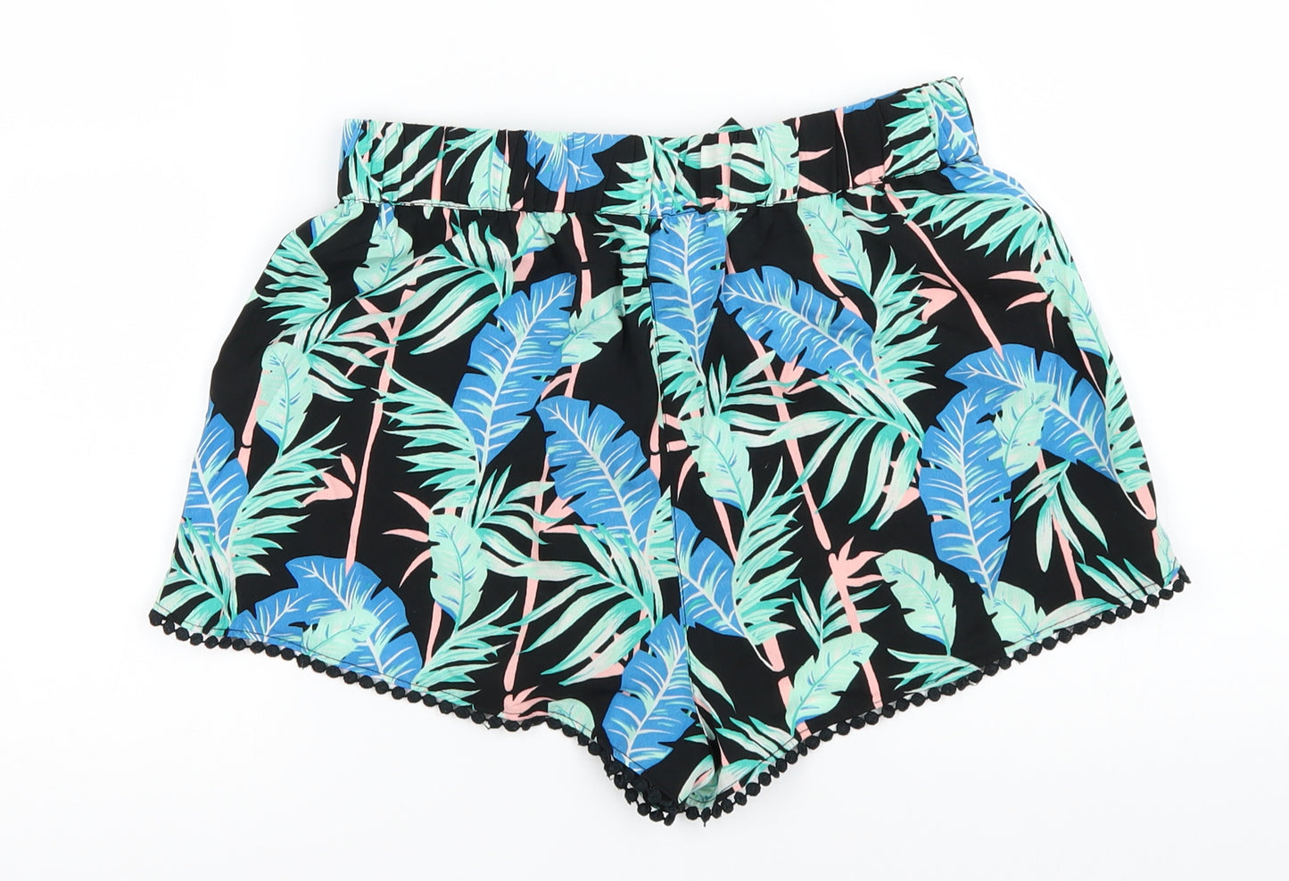 New Look Girls Green Floral  Hot Pants Shorts Size 12-13 Years