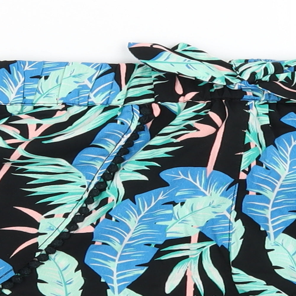 New Look Girls Green Floral  Hot Pants Shorts Size 12-13 Years