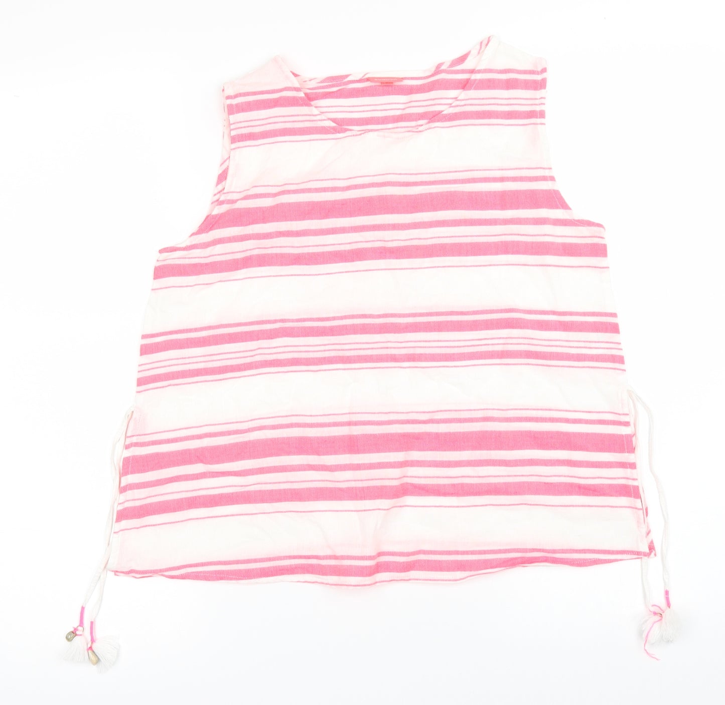 Sunuva Girls Pink Striped  Basic Tank Size 13-14 Years