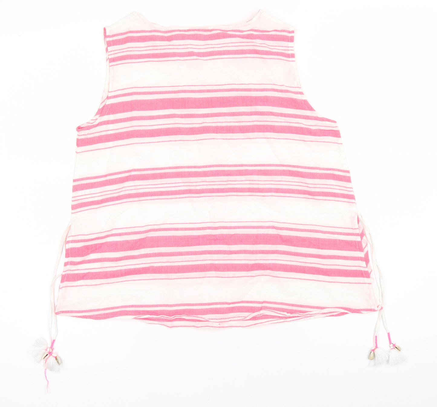 Sunuva Girls Pink Striped  Basic Tank Size 13-14 Years