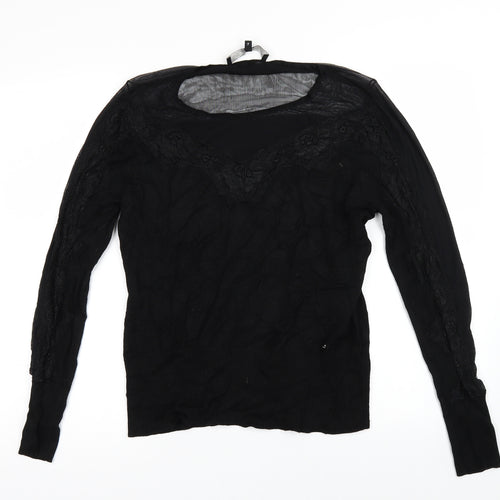 Star Womens Black   Pullover Jumper Size 14