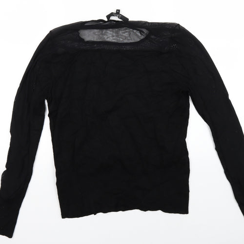 Star Womens Black   Pullover Jumper Size 14