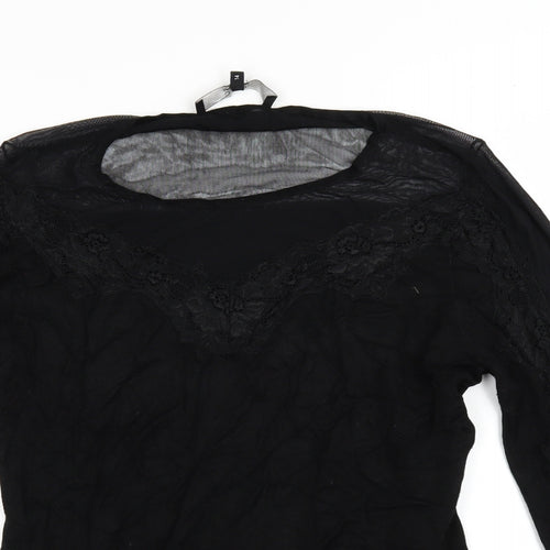 Star Womens Black   Pullover Jumper Size 14