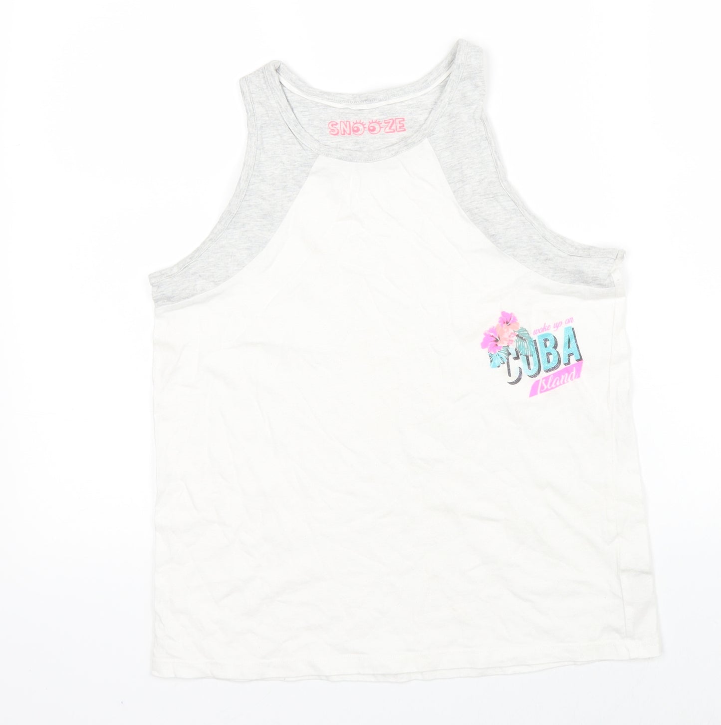 Marks & Spencer Girls White   Basic Tank Size 12-13 Years