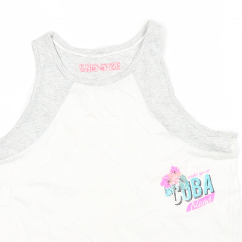 Marks & Spencer Girls White   Basic Tank Size 12-13 Years