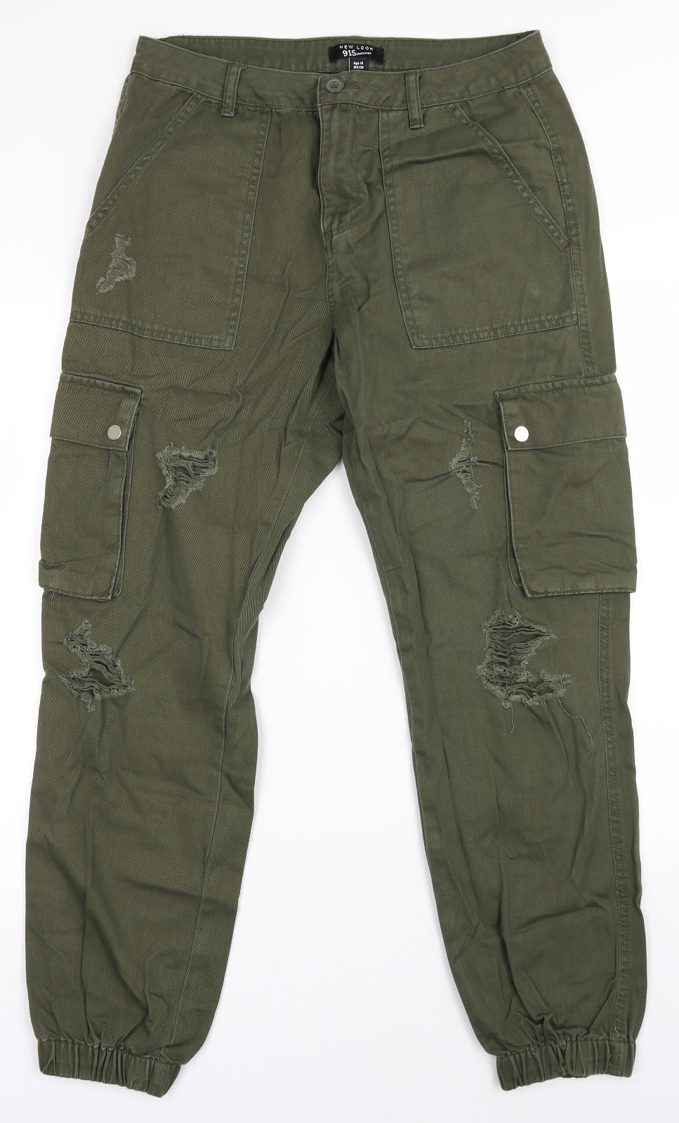 New Look Womens Green   Trousers  Size 14 L27 in