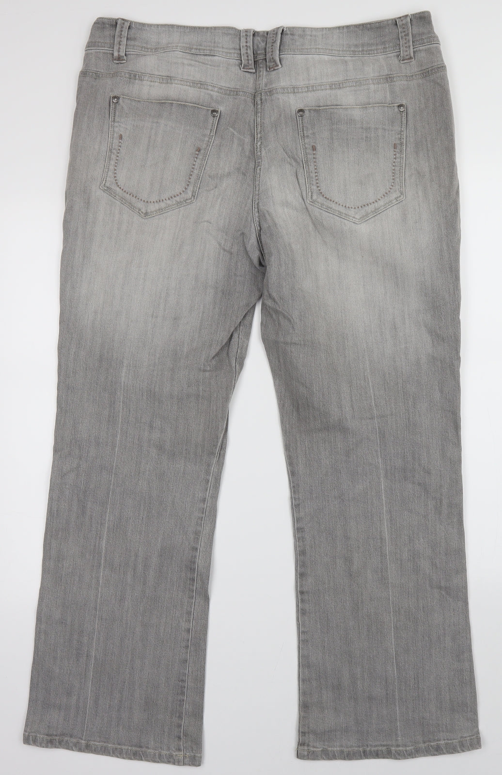 NEXT Womens Grey  Denim Bootcut Jeans Size 16 L28 in