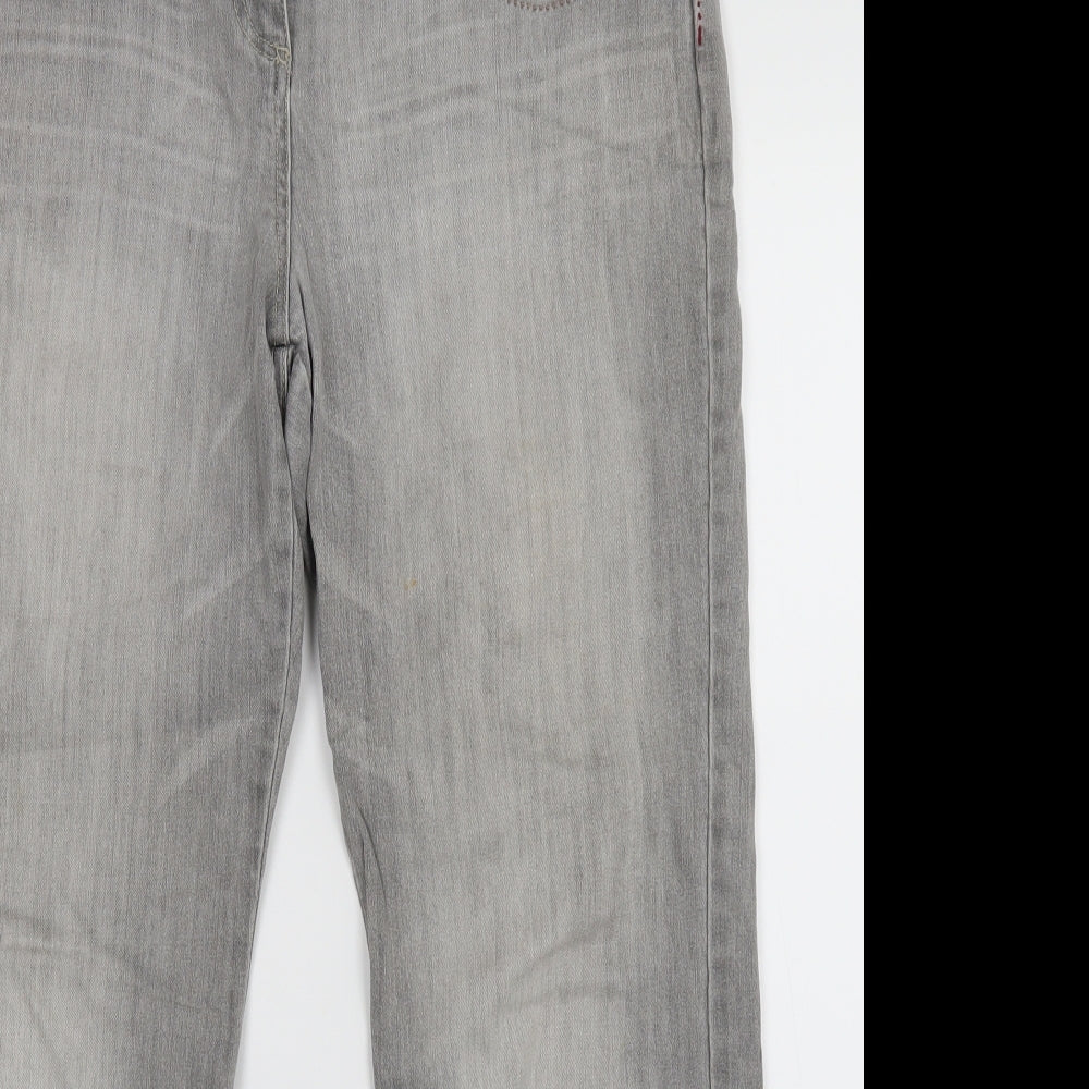 NEXT Womens Grey  Denim Bootcut Jeans Size 16 L28 in