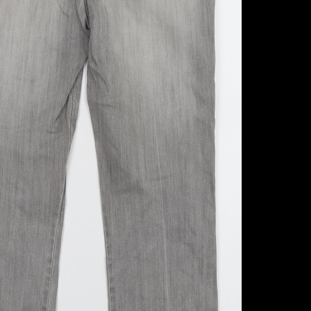 NEXT Womens Grey  Denim Bootcut Jeans Size 16 L28 in