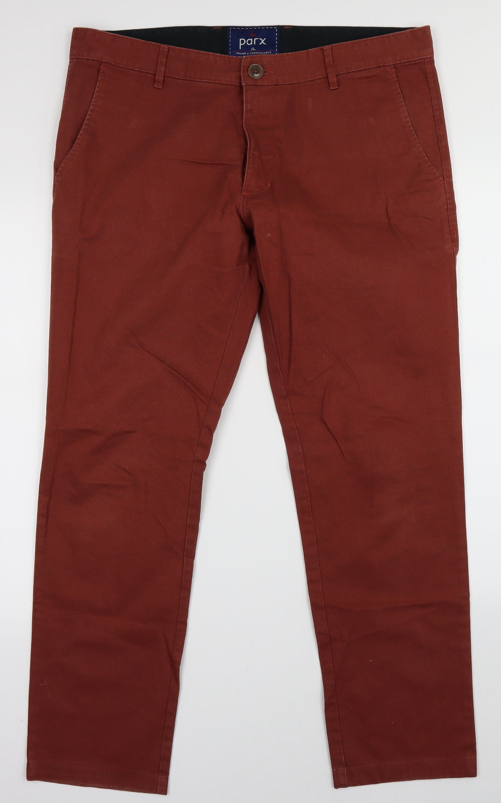 Parx Mens Red   Dress Pants Trousers Size 36 L30 in