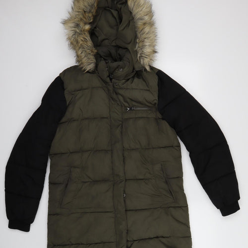 FB Sister Mens Green   Puffer Jacket Jacket Size S