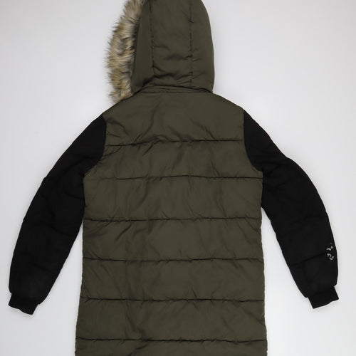 FB Sister Mens Green   Puffer Jacket Jacket Size S
