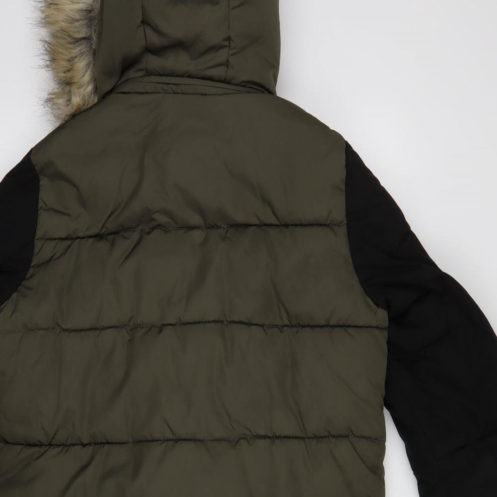 FB Sister Mens Green   Puffer Jacket Jacket Size S