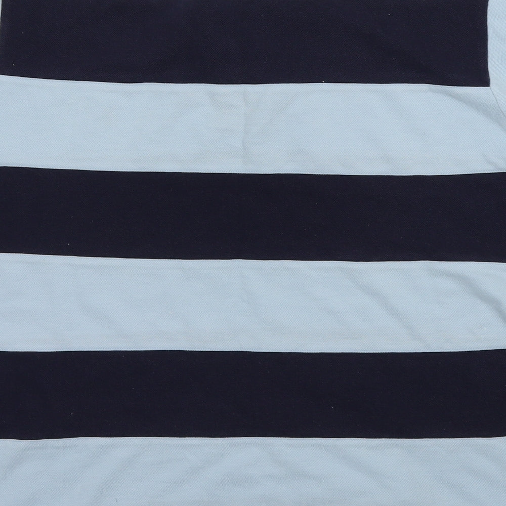 Yves Saint Laurent  Mens Blue Striped   Polo Size M