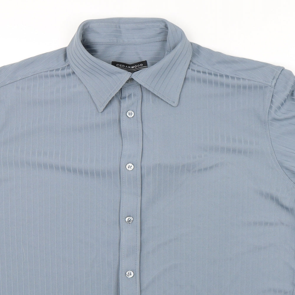Cedar Wood State Mens Blue    Button-Up Size L