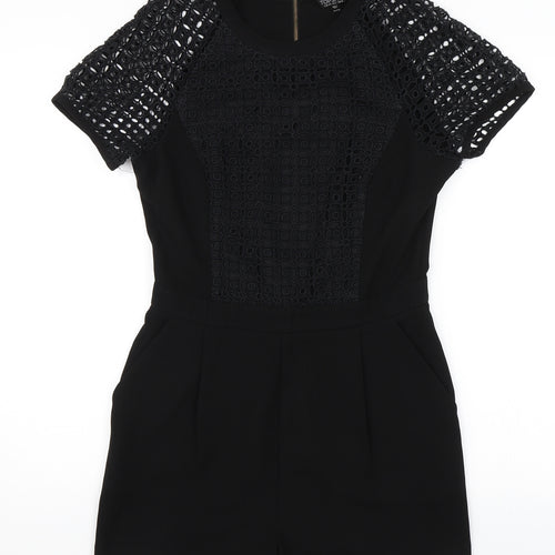 Topshop Womens Black   Playsuit One-Piece Size 10