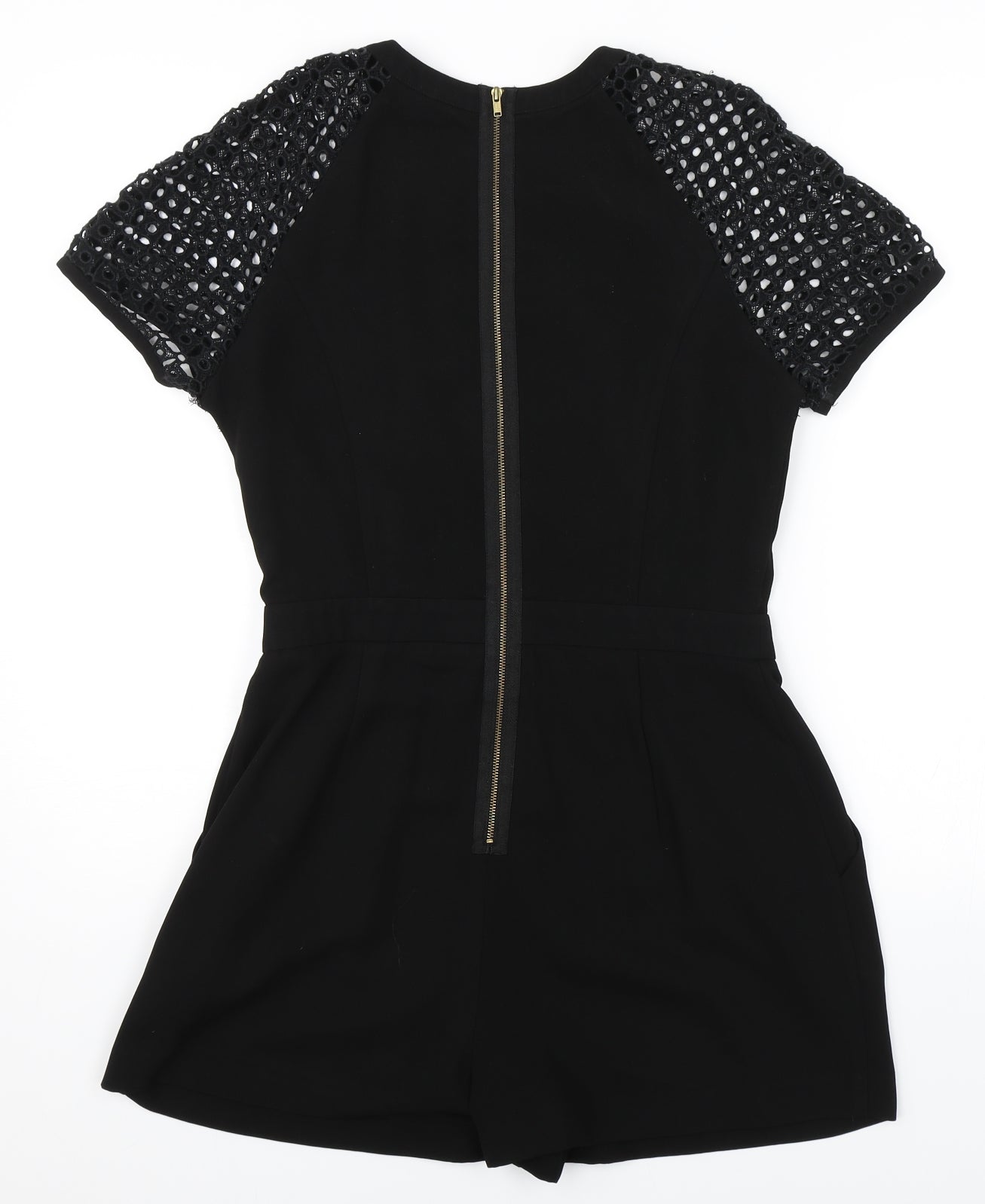 Topshop Womens Black   Playsuit One-Piece Size 10