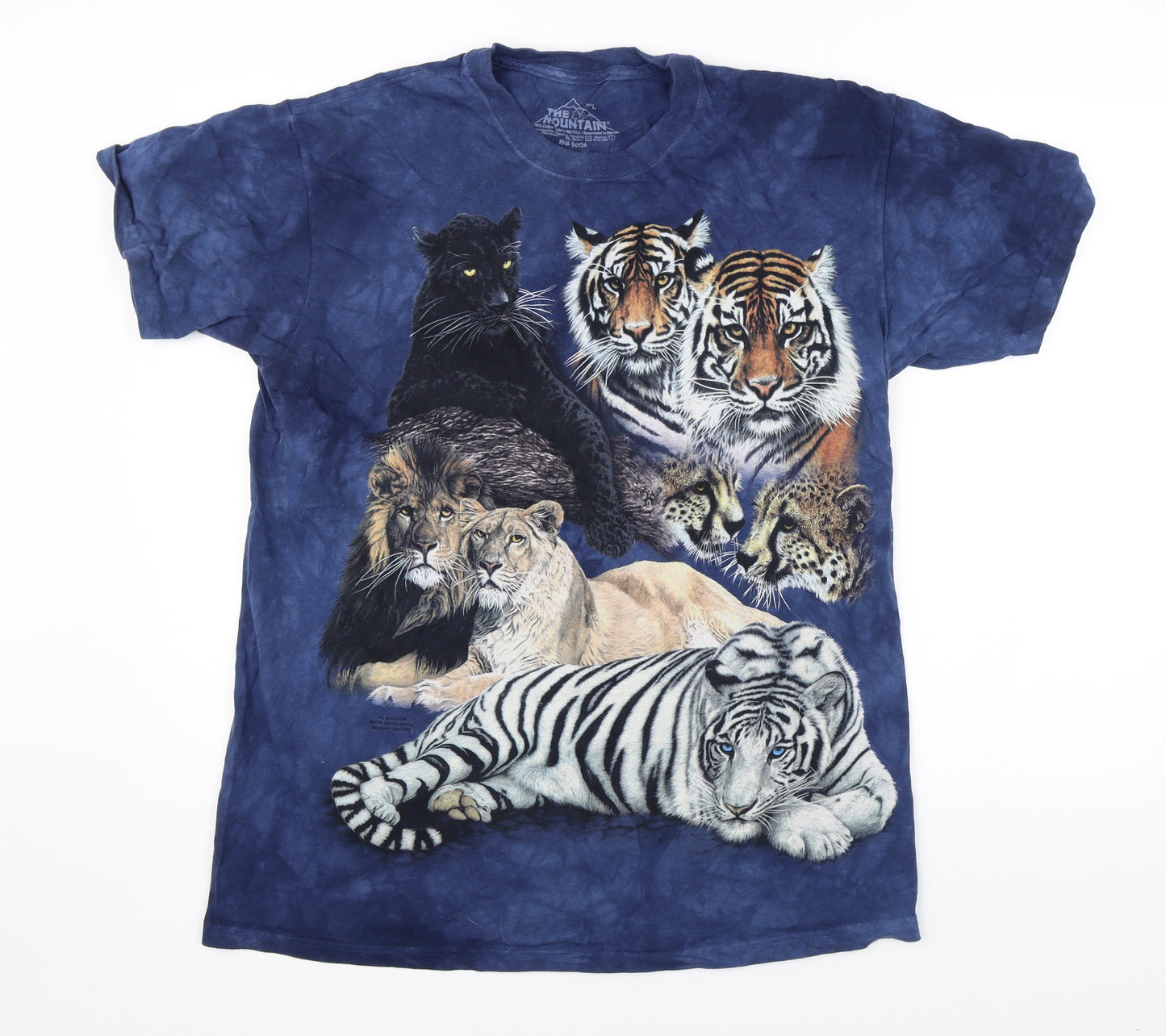 The Mountain Mens Blue    T-Shirt Size L  - Cats