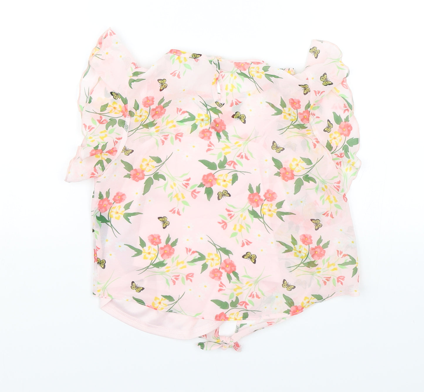 Blue Zoo Girls Pink Floral  Basic Blouse Size 9 Years