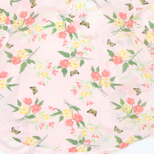 Blue Zoo Girls Pink Floral  Basic Blouse Size 9 Years