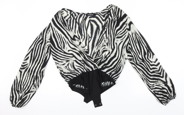 Nanaa Womens Multicoloured Animal Print  Bodysuit One-Piece Size 10