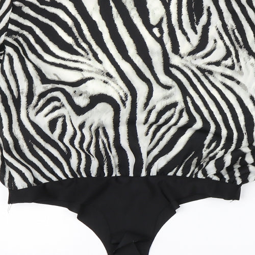 Nanaa Womens Multicoloured Animal Print  Bodysuit One-Piece Size 10