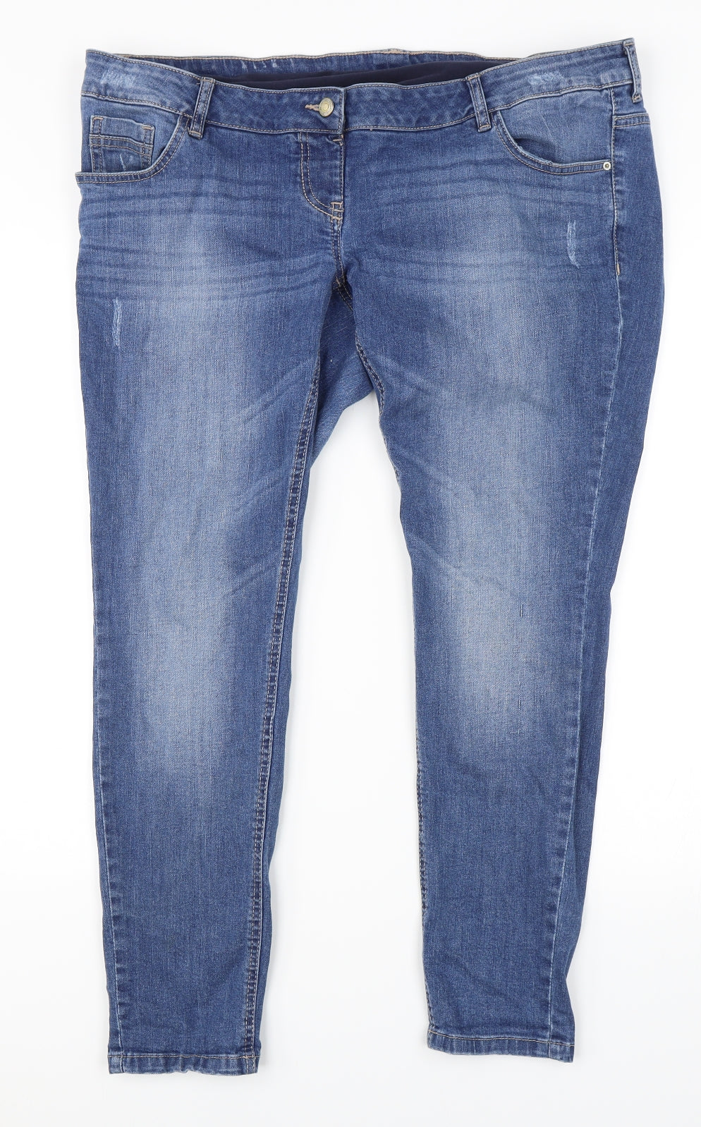 NEXT Womens Blue  Denim Skinny Jeans Size 16 L27 in