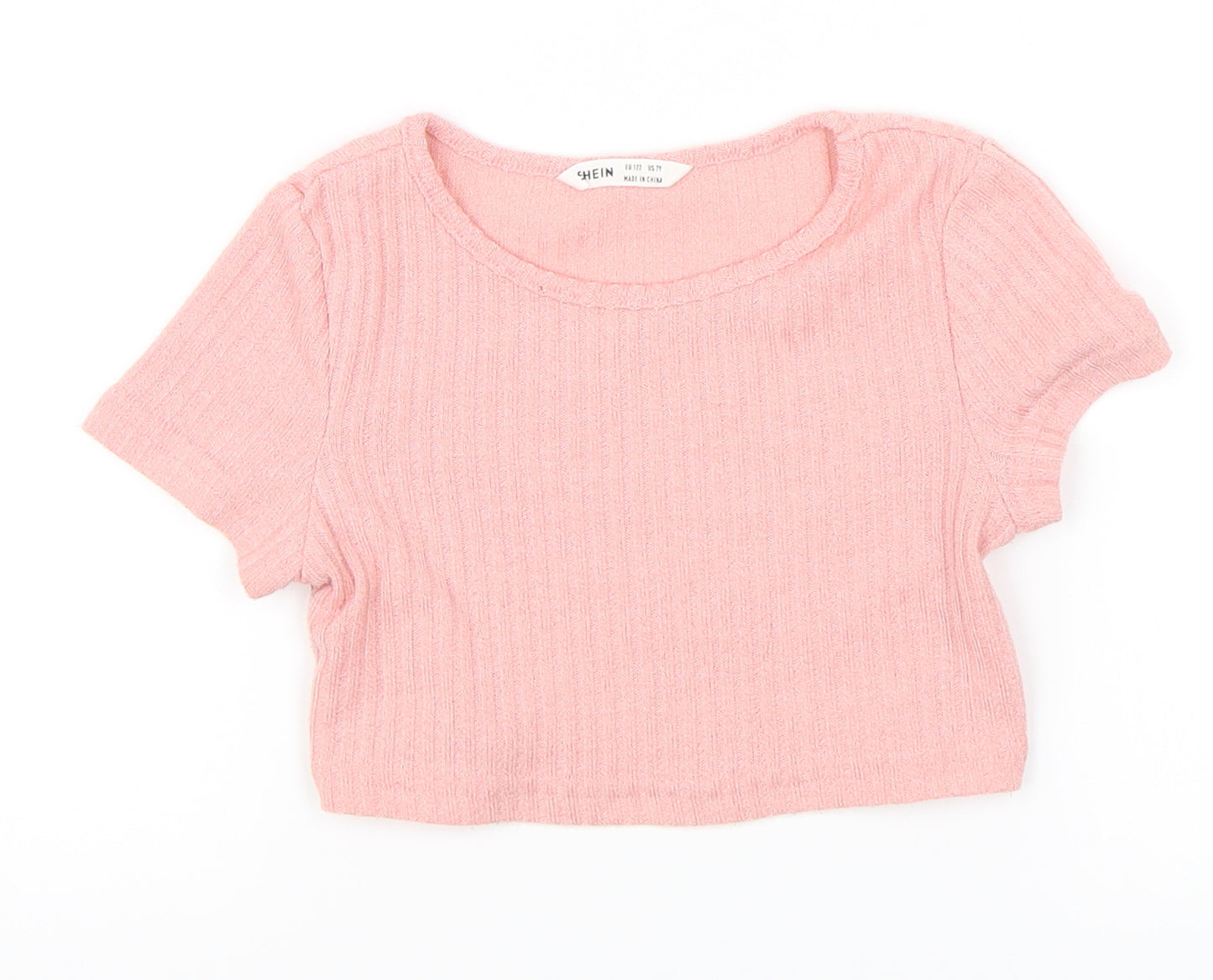 SheIn Girls Pink   Basic T-Shirt Size 7 Years