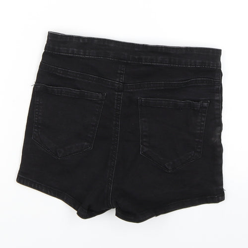 Denim Co Womens Black  Denim Hot Pants Shorts Size 10