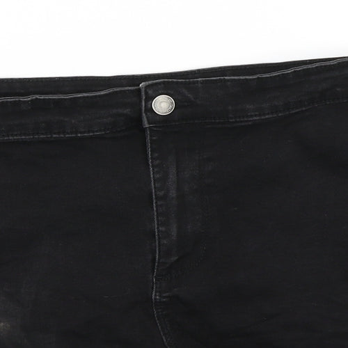 Denim Co Womens Black  Denim Hot Pants Shorts Size 10
