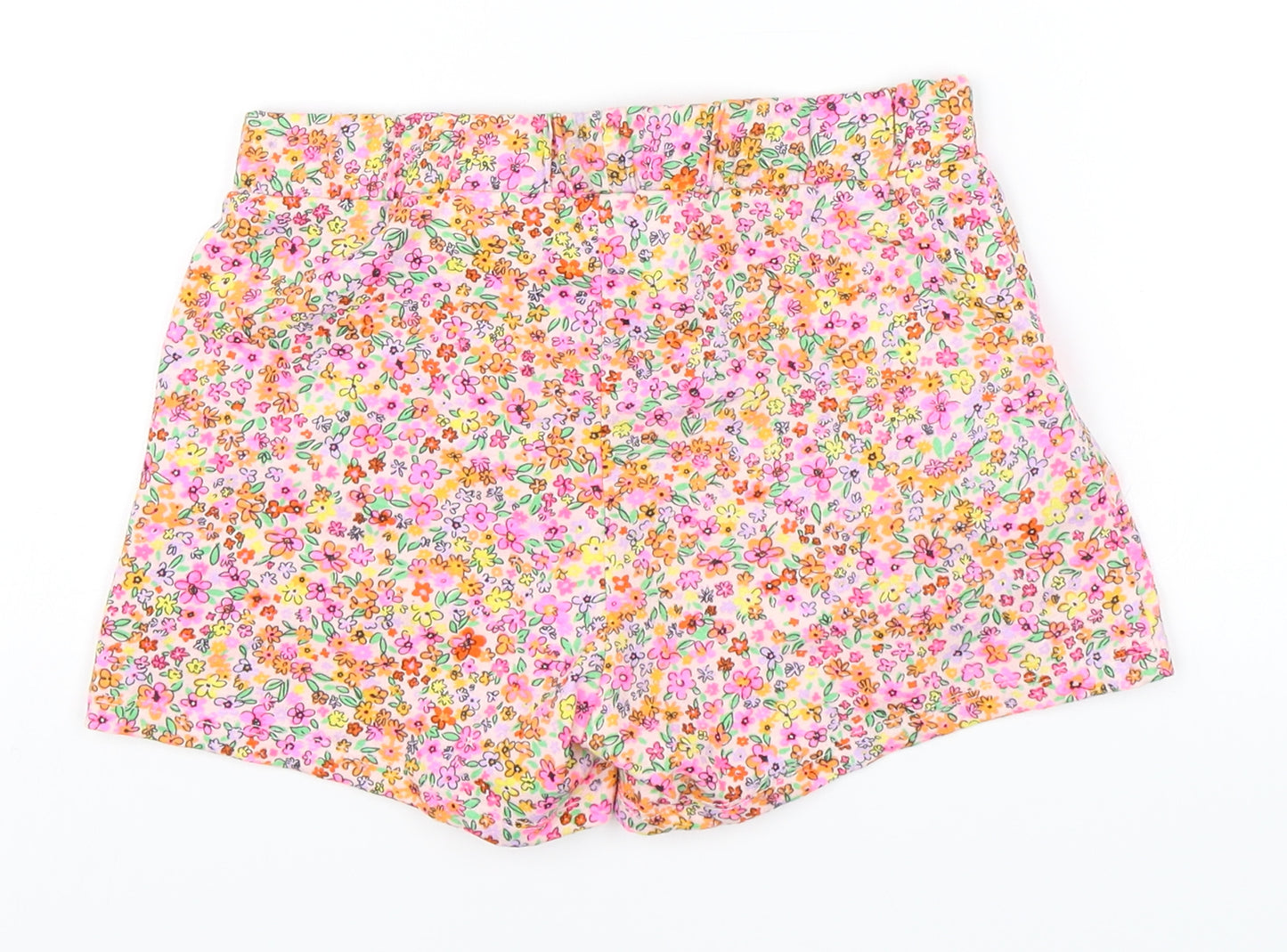 H&M Girls Multicoloured Floral  Hot Pants Shorts Size 6-7 Years