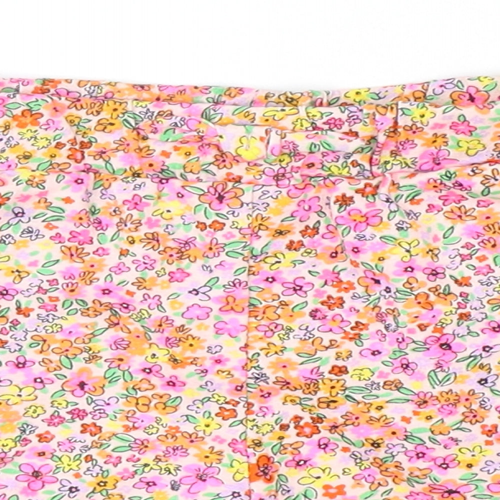 H&M Girls Multicoloured Floral  Hot Pants Shorts Size 6-7 Years