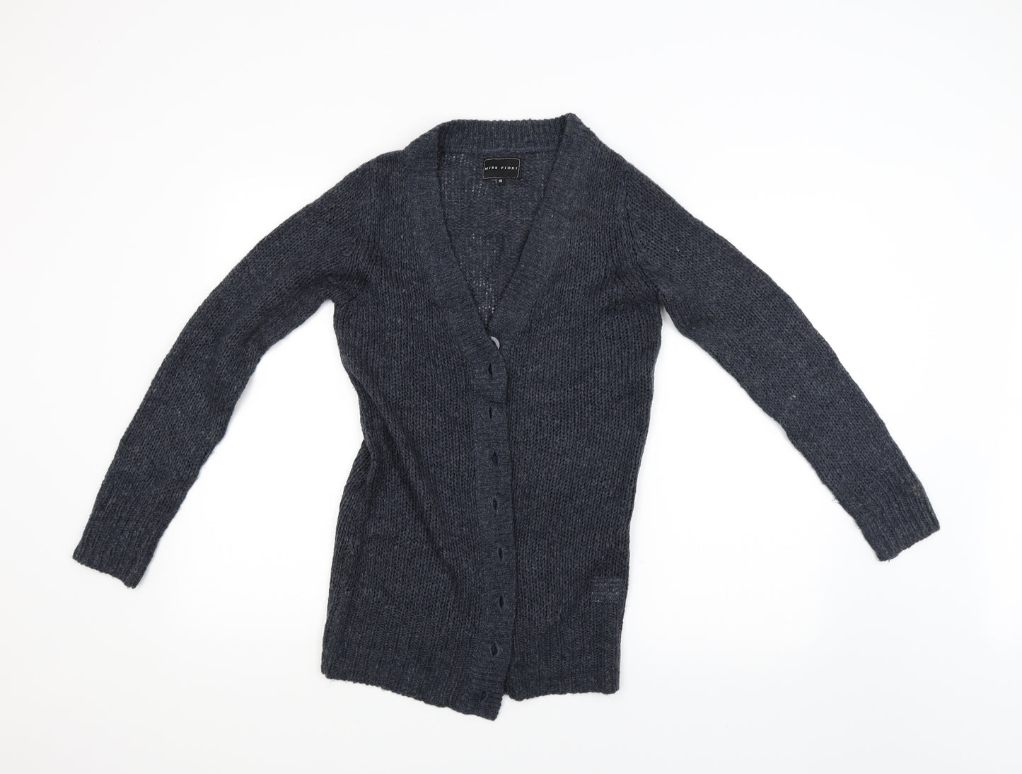 miss flori Womens Grey   Cardigan Jumper Size 10