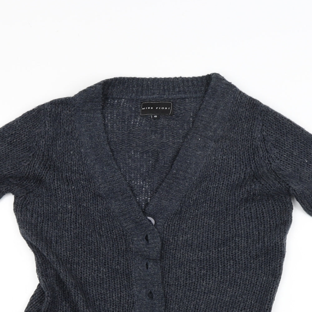 miss flori Womens Grey   Cardigan Jumper Size 10